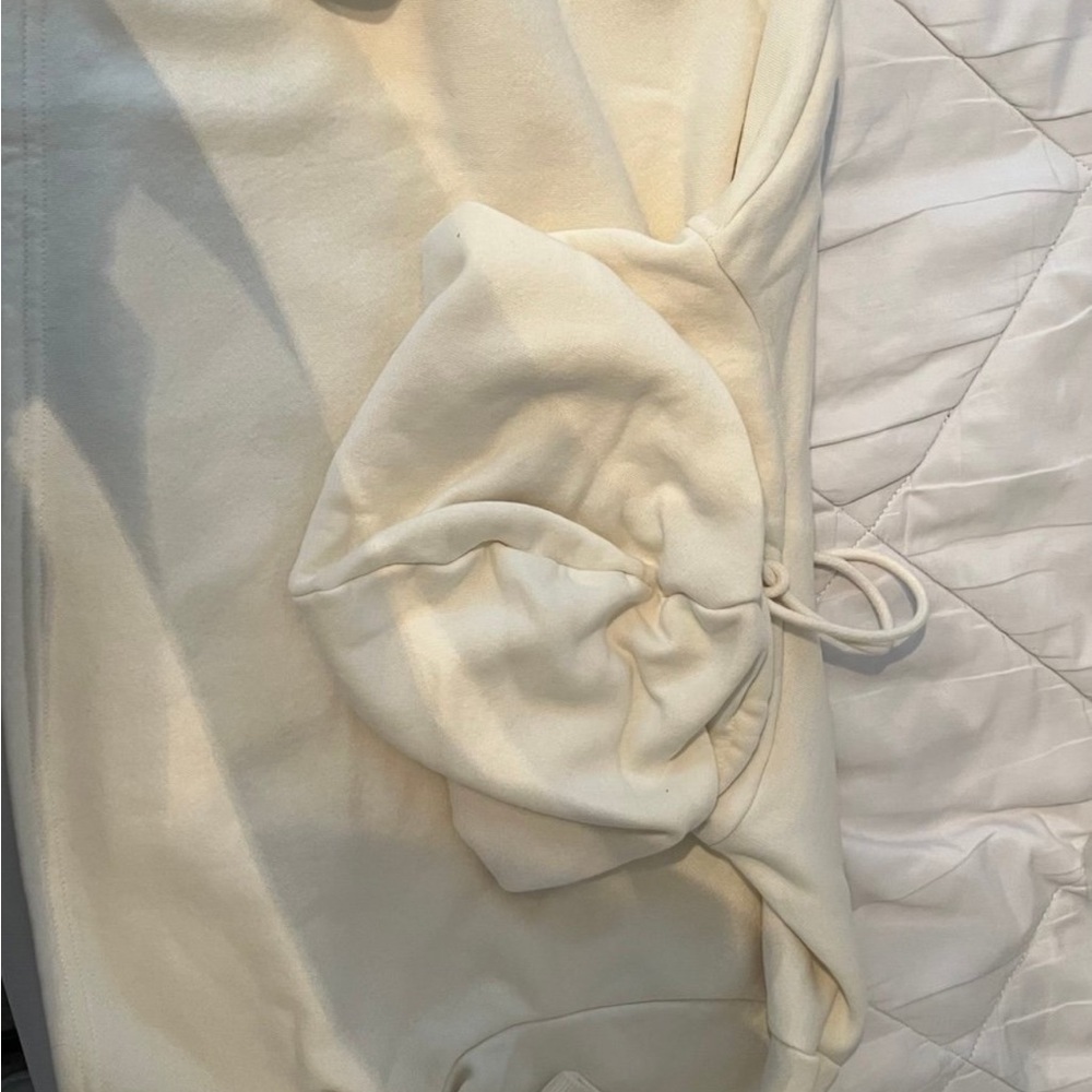Cream true religion cropped hoodie